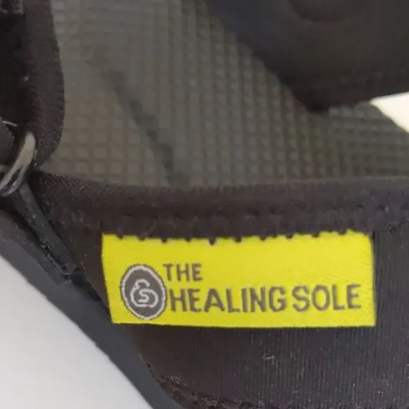 Womens' The Healing Sole Plantar Fasciitis Black Strappy Sandals Size 7 - Picture 8 of 9